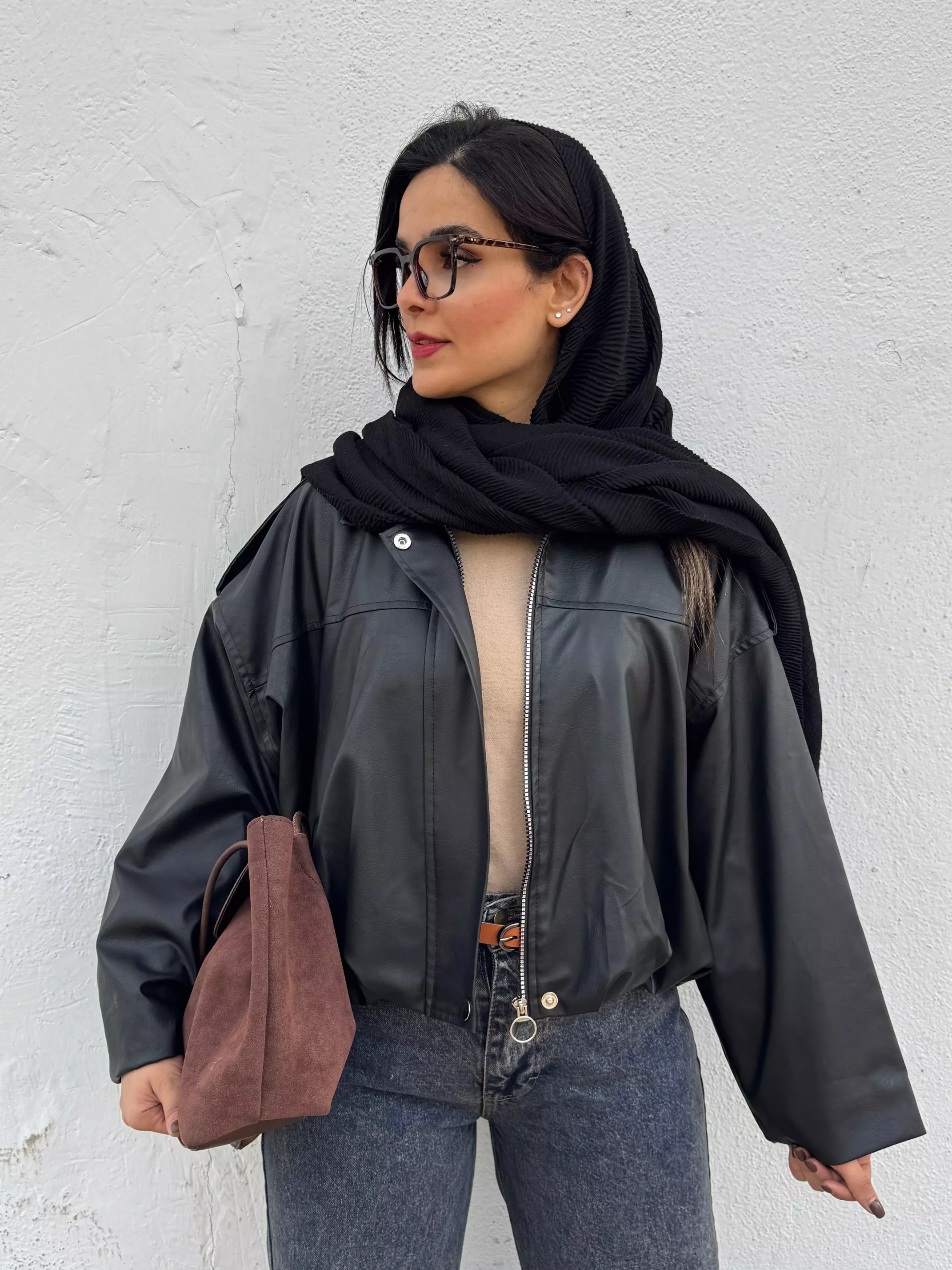 کاپشن چرم آستردار شکیرا